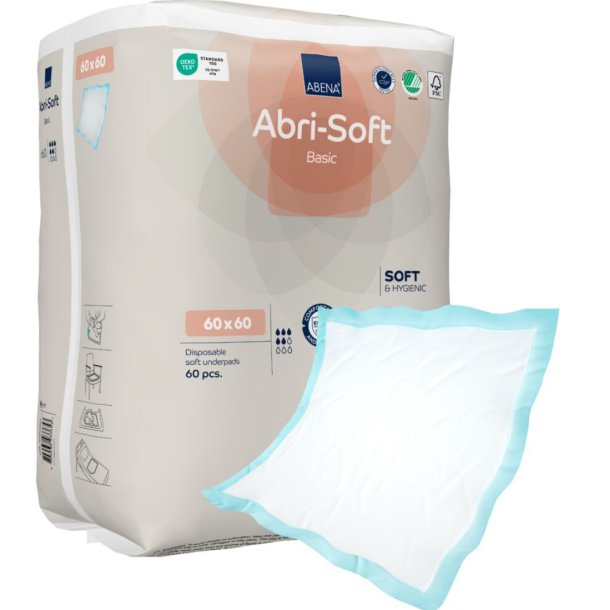 Underlag, ABENA Abri-Soft Basic, 60x60cm