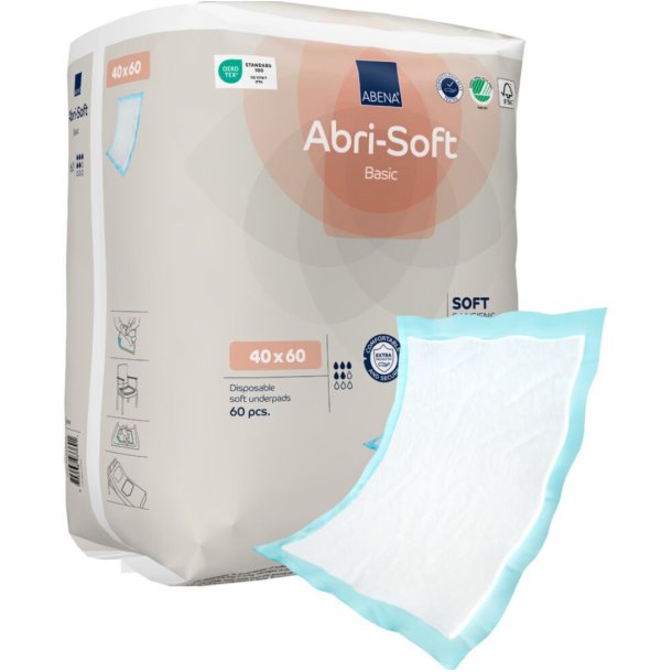 Underlag, ABENA Abri-Soft Basic, 60x40cm
