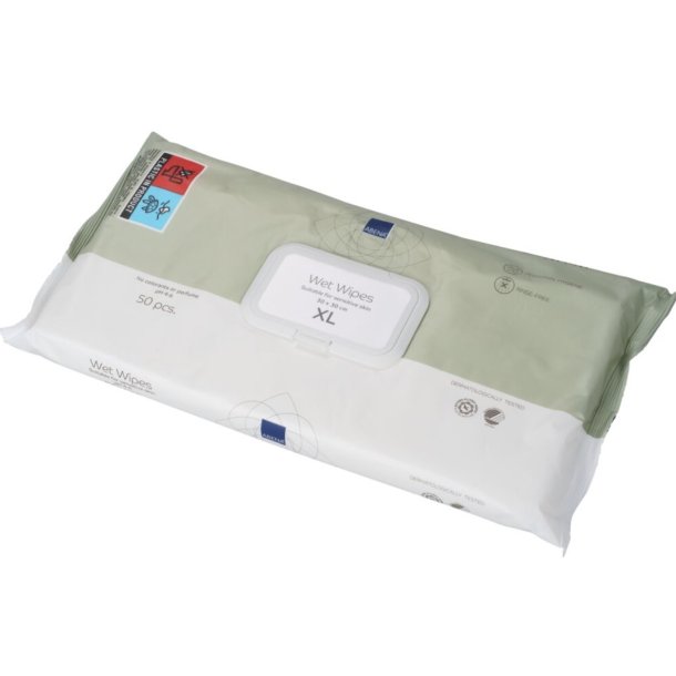 Vdserviet, ABENA, Z-fold, 30x30cm, hvid, Renrumsproduceret, 50stk, uden farve og parfume, med plast