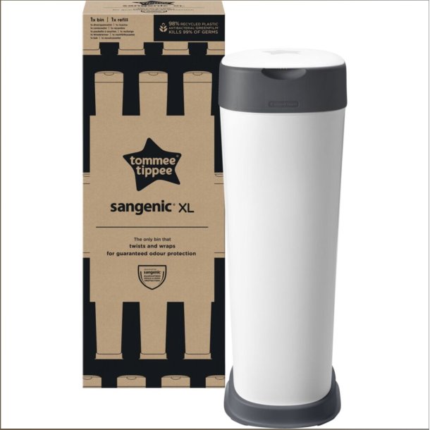 Blespand, Sangenic Twist&Click XL, hvid, plast, med grt lg