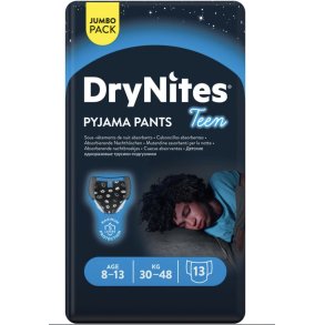 Brneble, bukseble, DryNites Pyjama Pants, 8-13 r, med print, dreng, 30-48 kg