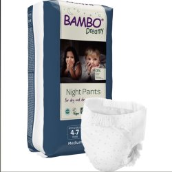 Brneble, bukseble, Bambo Dreamy Night Pants, 15-35 kg 10 stk 