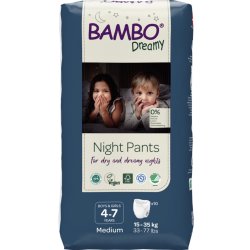 Brneble, bukseble, Bambo Dreamy Night Pants, 15-35 kg 10 stk 