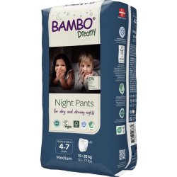 Brneble, bukseble, Bambo Dreamy Night Pants, 15-35 kg 10 stk 