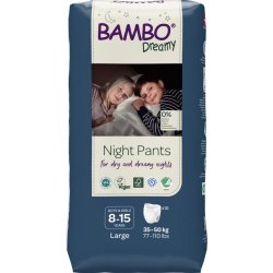 Brneble, bukseble, Bambo Dreamy Night Pants, 35-50 kg 10 stk 