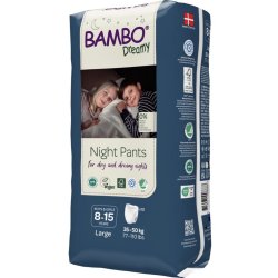 Brneble, bukseble, Bambo Dreamy Night Pants, 35-50 kg 10 stk 
